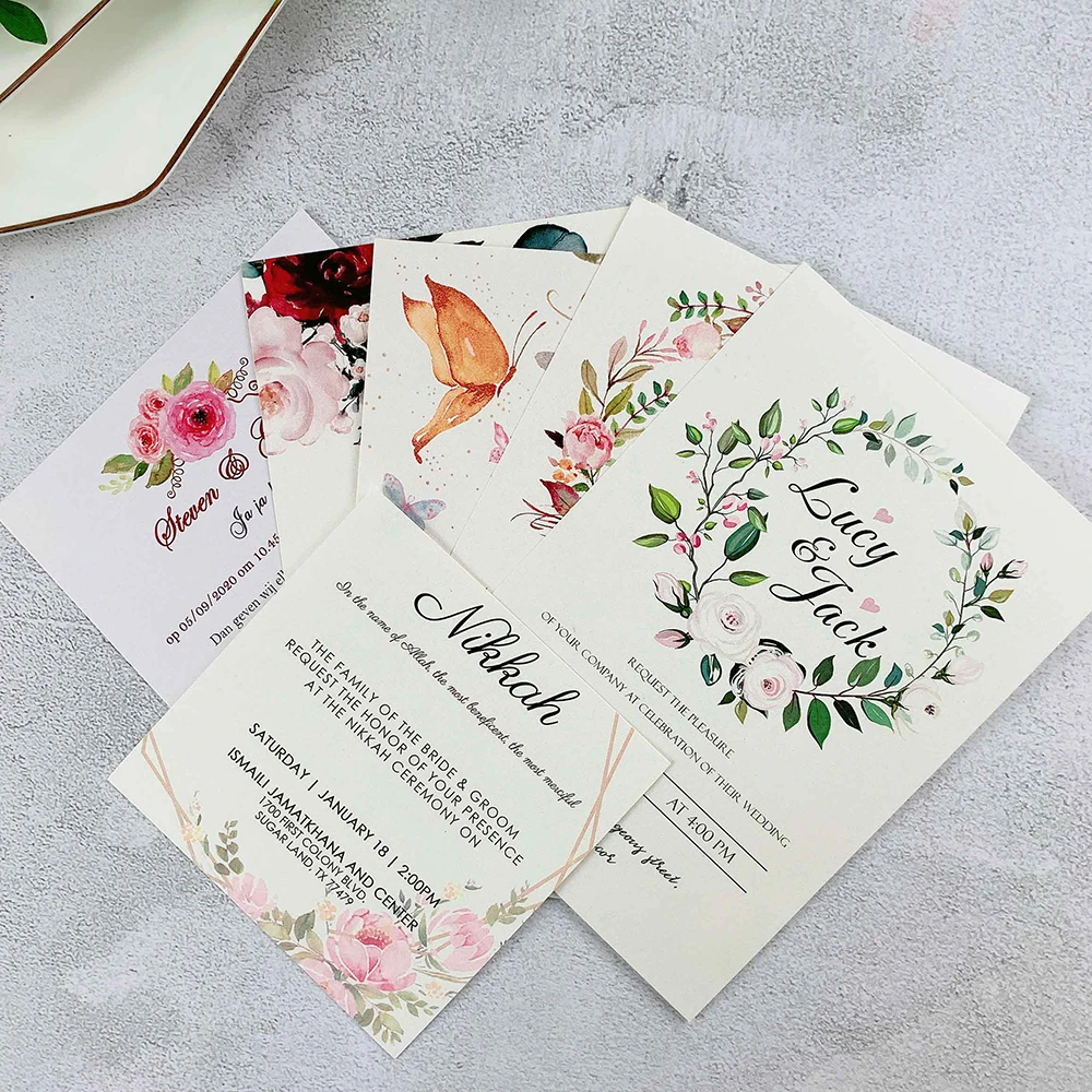 5 7x5 7 дюймов Индивидуальные персонализированные свадебные приглашения 5x7 милые XV