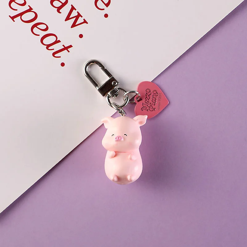 

Cute little piggy Keychains with Ins girly heart Key Chain for men and women car bags pendant accessories Key Ring gifts