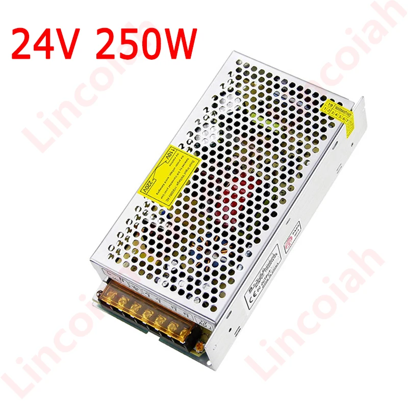 Трансформатор питания переменного тока 110/220 В постоянного тока 24 В 250 Вт, регулируемый электронный драйвер с температурой для 3D-принтера Prusa i3 MK3/MK3S Трансформатор питания переменного тока 110/220 В постоянного тока 24 В 250 Вт, регулируемый электронный драйвер с температурой для 3D-принтера Prusa i3 MK3/MK3S