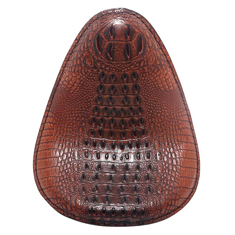 

Brown Alligator Leather Motorcycle Solo Driver Seat for Honda Sportster Bobber Chopper Custom