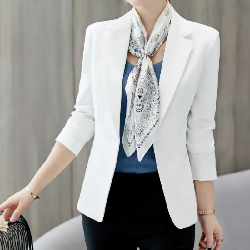 

Office Lady Business Suit Slim Coat Outwear Casual Clothing Fashion Solid Overcoat S-2XL Women Autumn Spring Jacket Overalls