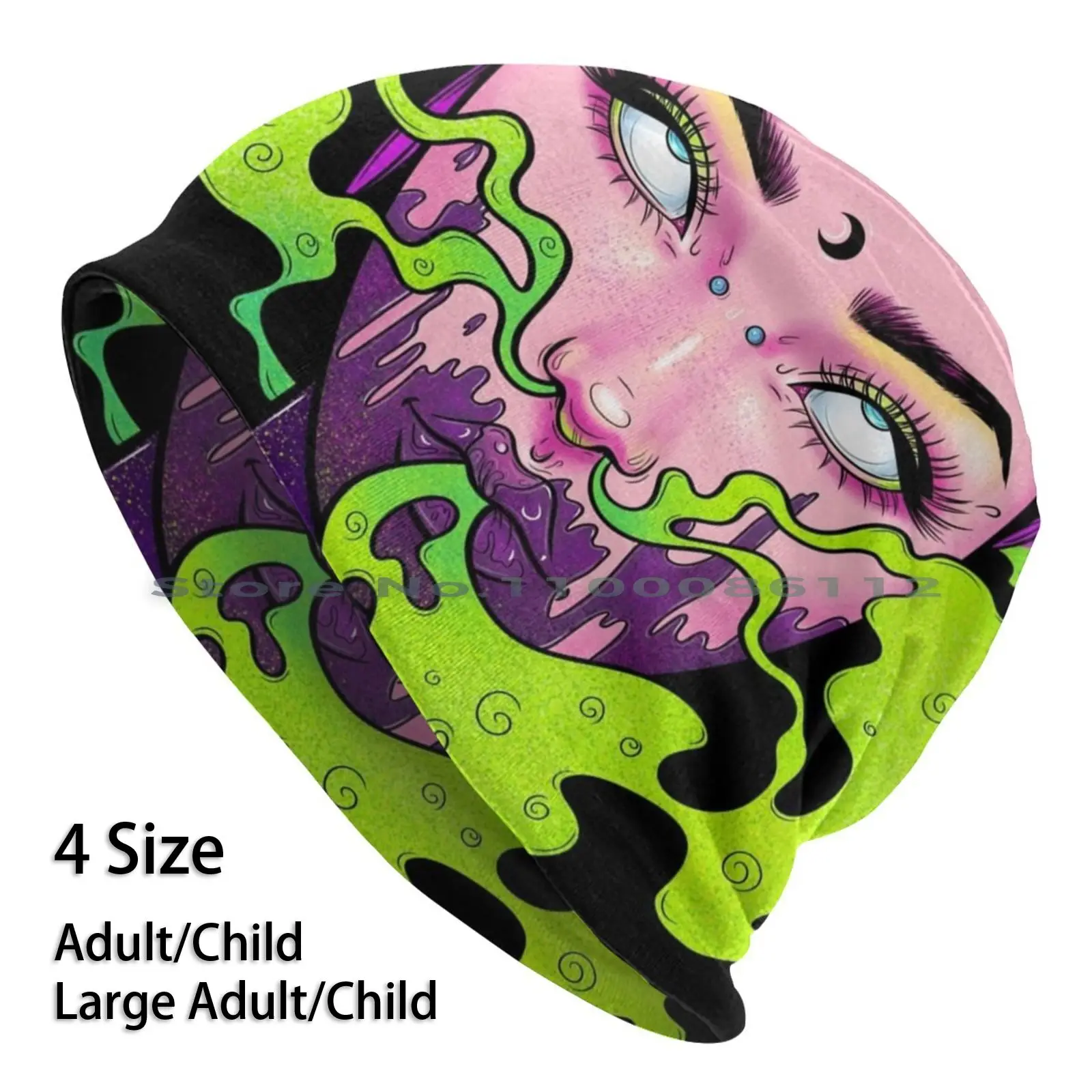 

Exhale The Bad Shit Beanies Knit Hat Girls Portrait Womens Female Smoking Smoke Cat Ears Green Ganja Weed Mary Jane Punk