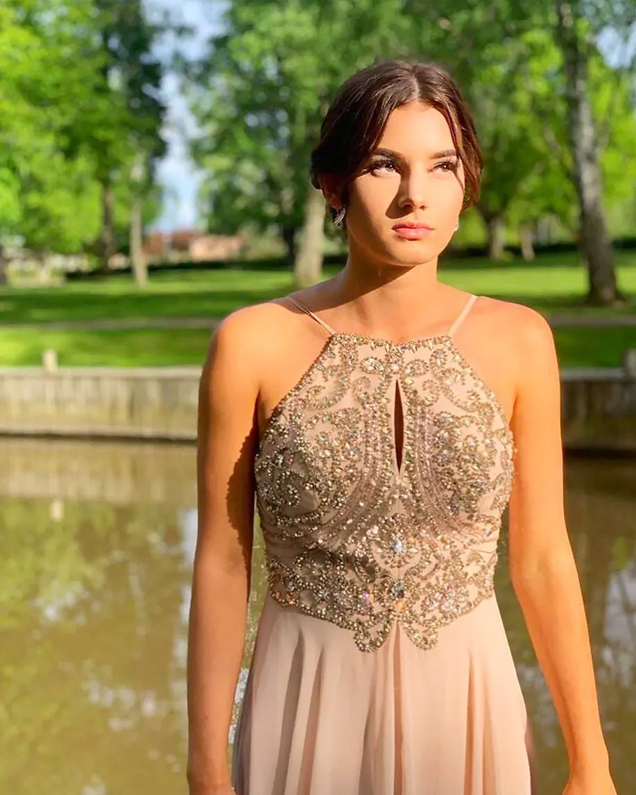 Новые сексуальные розовые бисерные Вечерние платья Длинные 2019 без спинки