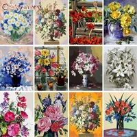 gatyztory diy painting by numbers colorful flowers picture colouring zero basis handpainted oil painting home decor