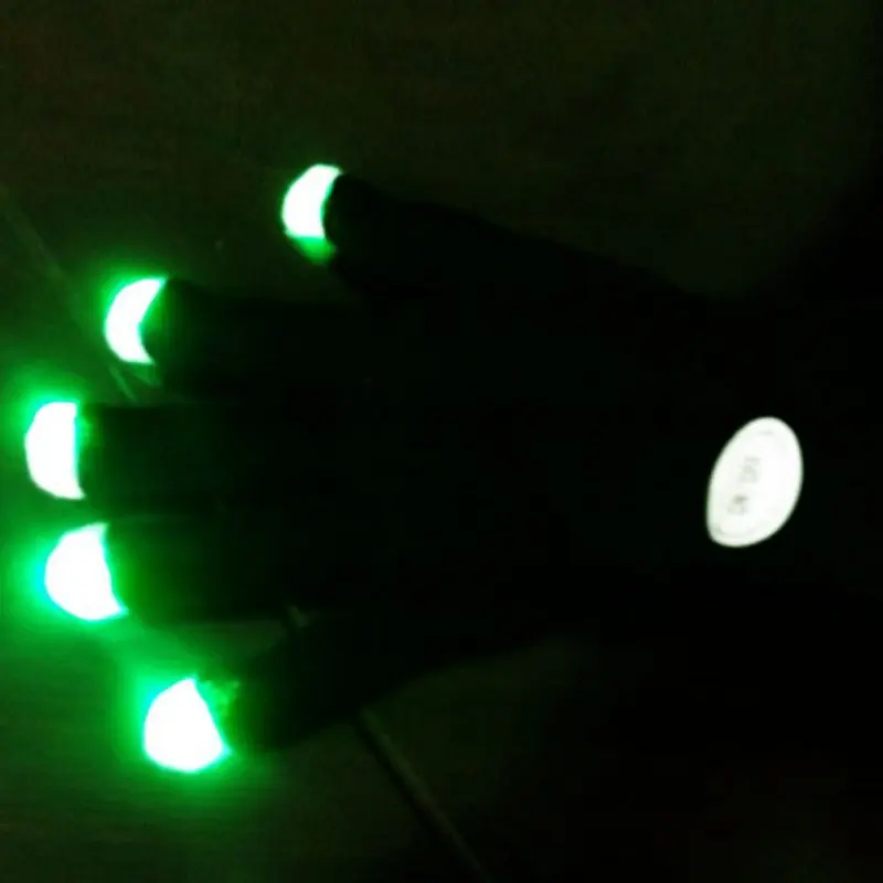 1 пара цветные светодиодные перчатки Rave светильник Finger светильник ing мигающие перчатки унисекс скелетная перчатка перчатки для рыбалки на открытом воздухе