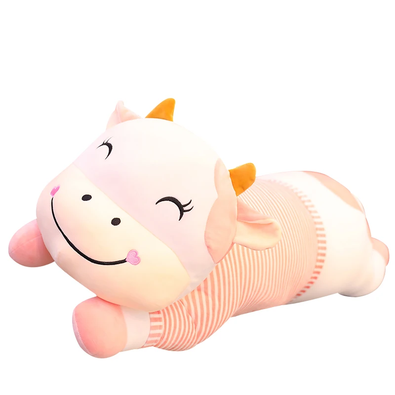 

Cute cow doll plush toy feather cotton soft padded pillow girl nap pillow juguetes nia seal pillow home decoration holiday gift