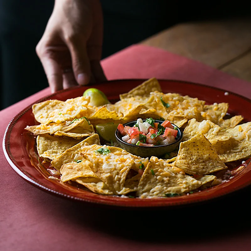 Большая красная тарелка для стейка в западном стиле|Столовые сервизы| |