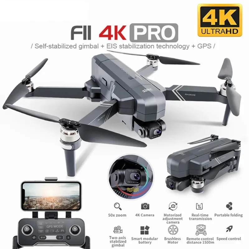 Квадрокоптер SJRC F11 4K PRO с GPS и HD камерой|Радиоуправляемые вертолеты| |