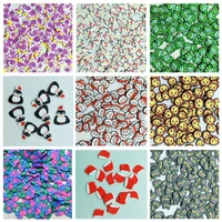 100g christmas cartoon clay slices polymer clay sprinkles for crafts making diy scrapbook phone nail art decoration accessories