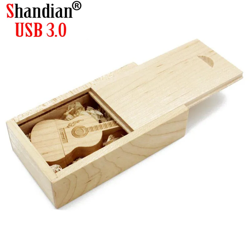 USB-флеш-накопитель SHANDIAN деревянный в бамбуковой коробке 4-64 Гб | Компьютеры и офис