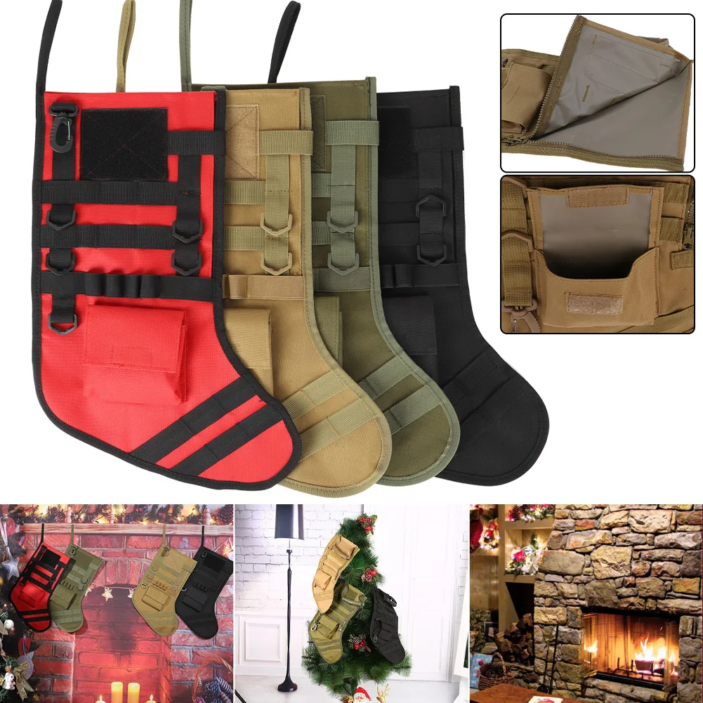 

New Hanging Tactical Molle Christmas Stocking Bag Decoration Pouch Utility Storage Bag Military Combat Molle Pouches Hunting