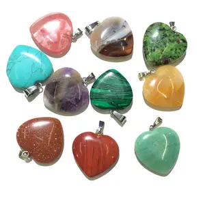 2 шт., подвеска в форме сердца из Малахита