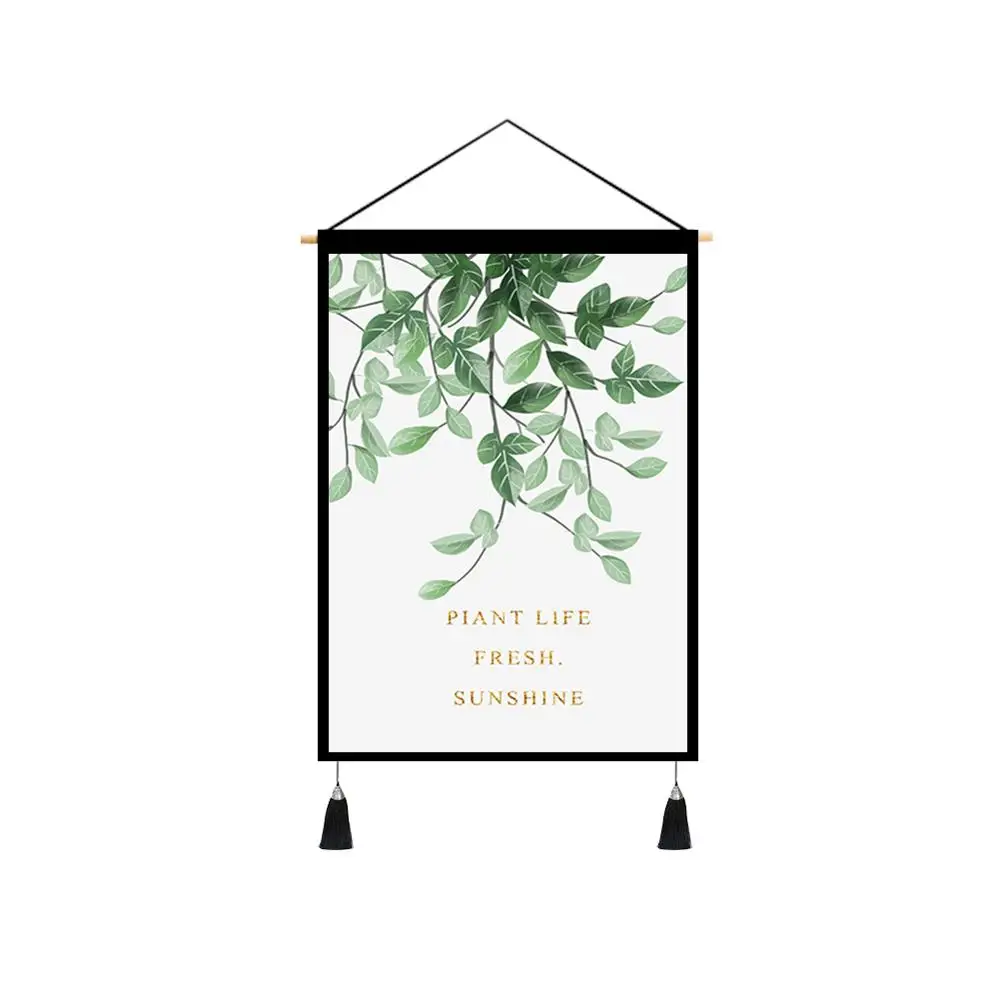 

3 Pieces Ins Style Nordic Tapestry Green Plant Tapestry Hotel Decoration Painting Meter Box Tapestry Fabric Decoration