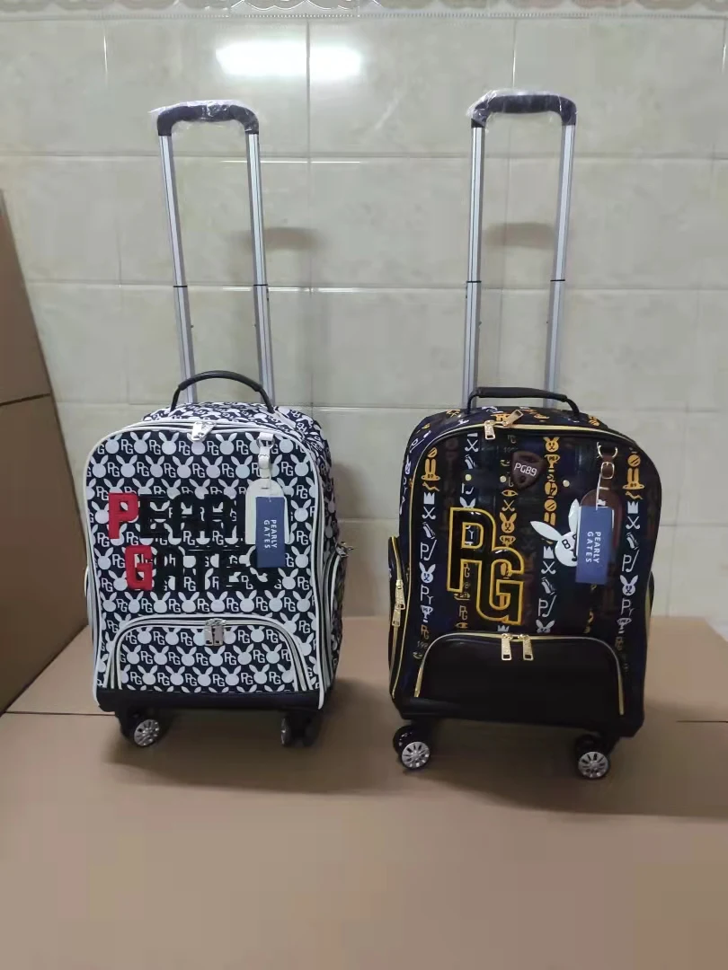 

New PG Golf Clothing Bag with Wheel Trolley Easy to Carry Large-capacity Clothing Bag Golf Boston Bag