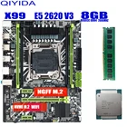 X99 материнская плата с XEON E5 2620 V3 1*8G DDR4 2666MHZ REGECC комбо памяти набор NVME USB3.0 MATX сервер Qiyida X99 H9