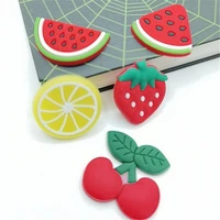 10pcs soft glue flat back fruits resin watermelon cute resins diy jewelry hair bows clips accessories resin cabochons decoration