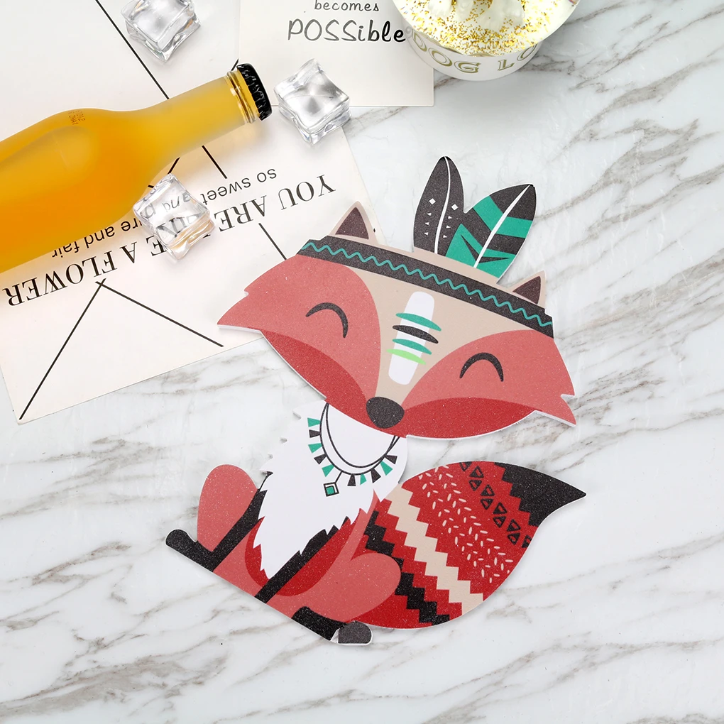 

Para, adornos de tablero de madera de estilo , cabeza de Animal de dibujos animados, pared, regalo para