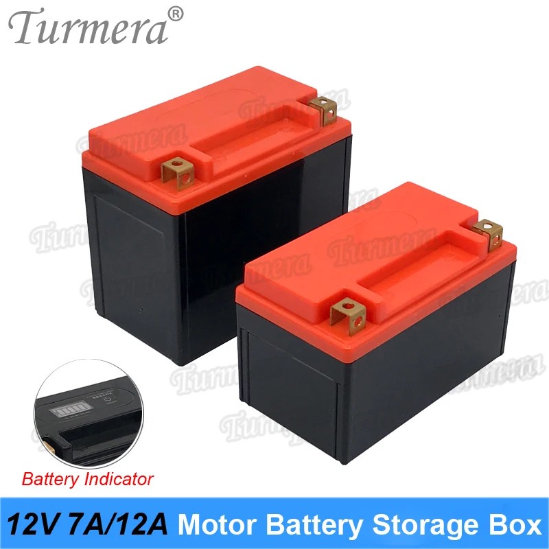 

Turmera 12V Battery Storage Box Empty Case with Indicator for 7Ah to 12Ah Motorcycle Batteries or Uninterrupted Power Supply Use