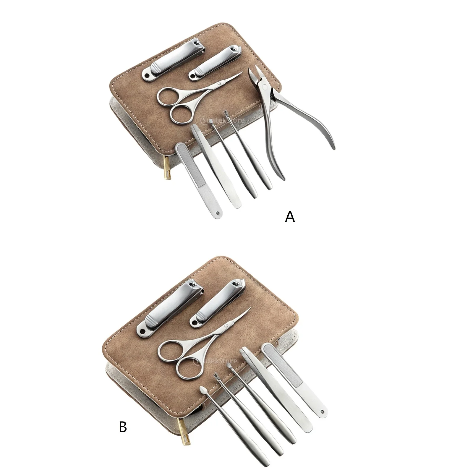 

Набор для маникюра 8 в 1, с дорожным чехлом и ножницами из нержавеющей стали