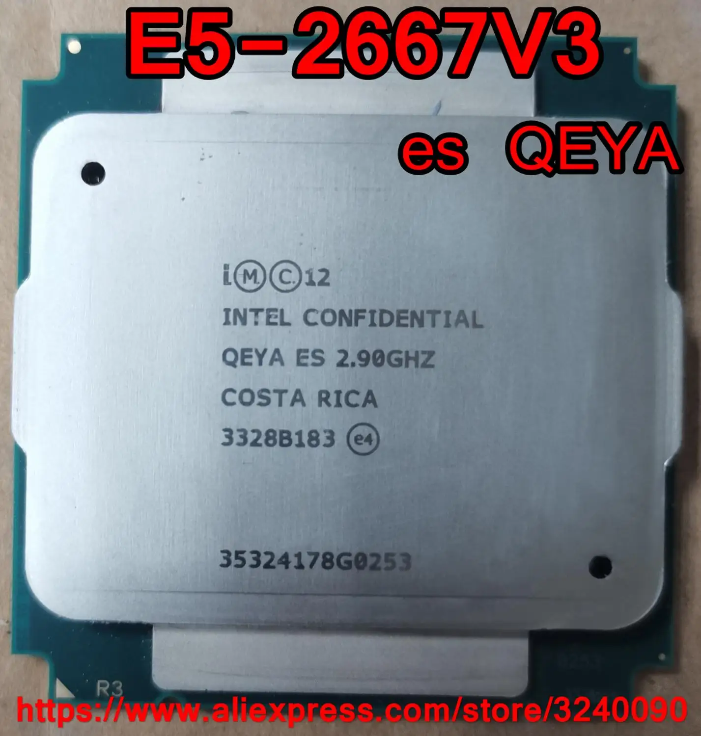 Процессор Intel ЦП Xeon E5-2667V3 es версии QEYA 2 9 ГГц 8-ядерный 35M LGA2011-3 E5-2667 V3 E5 2667V 3