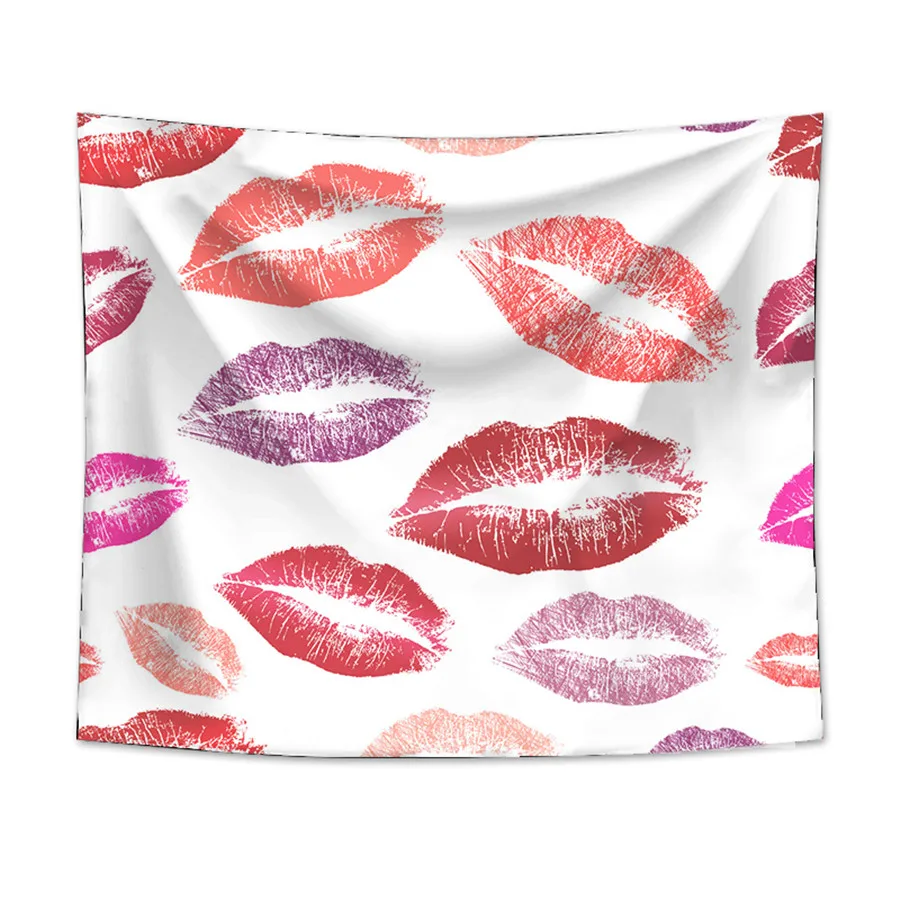 Гобелен с губами и Настенный Коврик для пикника на песчаном пляже палатка