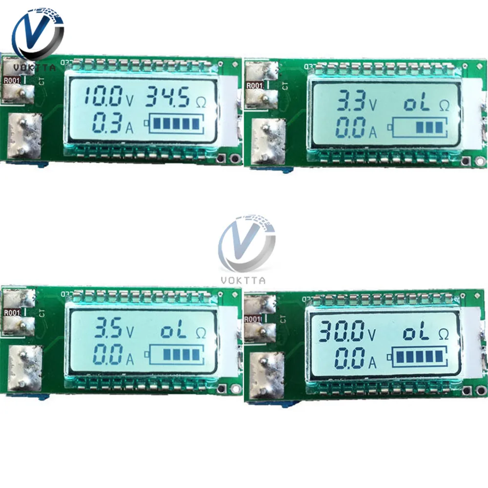 

18650 26650 Lithium Battery Tester LCD Digital Test Backlight Voltage/Capacity/Current/Load Resistance Meter Power Bank Monitor