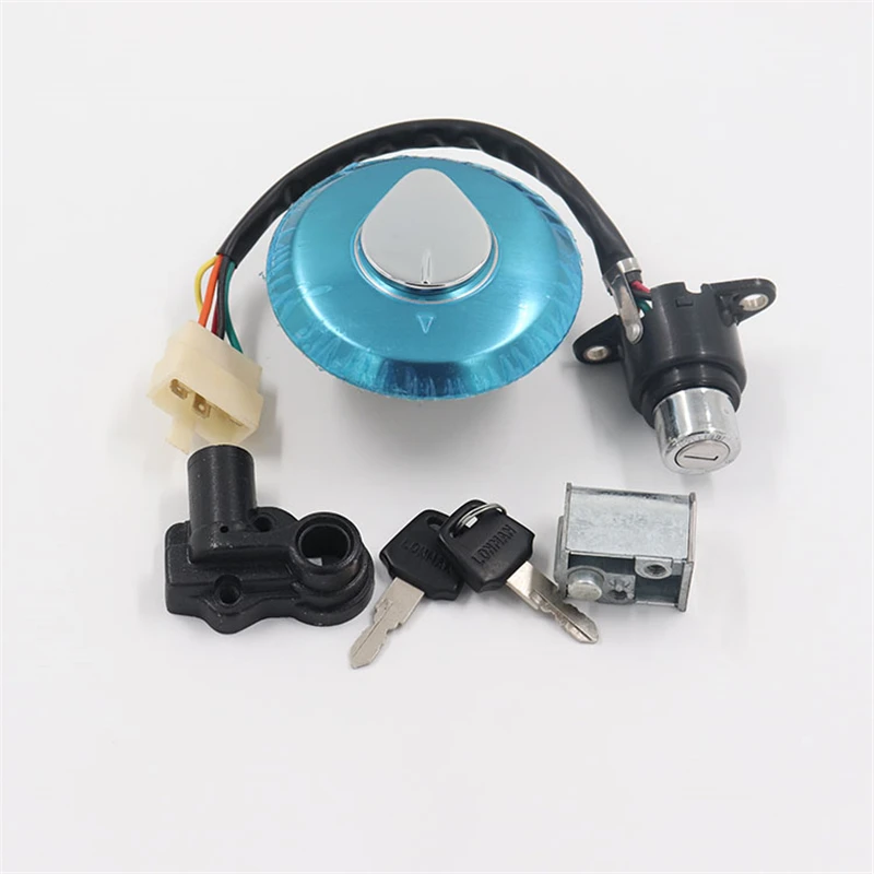 

Motorcycle Ignition Switch Key Fuel Tank Cap Cover Steering Locks for Honda Lifan Dayang CM125 CBT125 SDH125 Start Switches Set