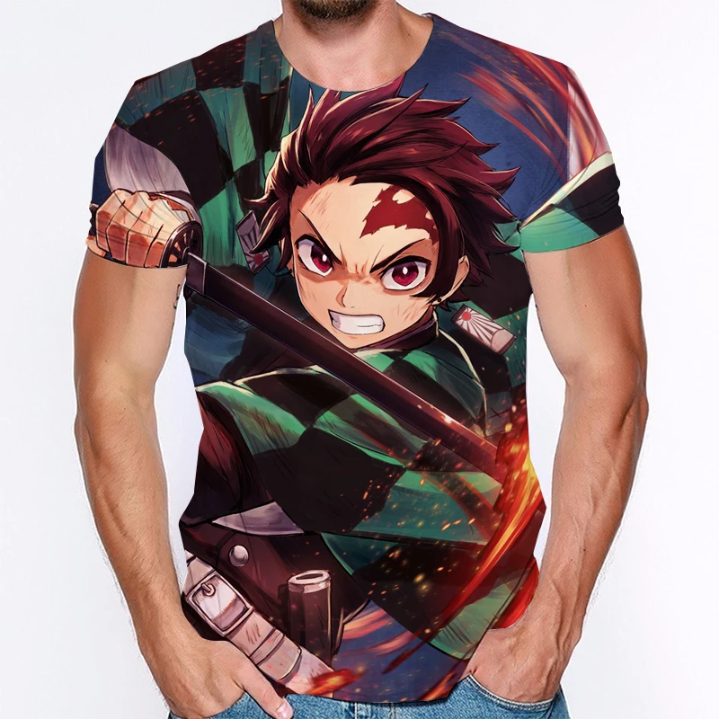 

Demon Slayer 3d T Shirt Men Summer New Short Sleeve Women Fashion Causal Streetwear Funny Anime Demon Slayer Unisex Tee Tops