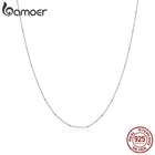 Ожерелье из круглых бусин bamoer Essential, из серебра 925 пробы, 45 см