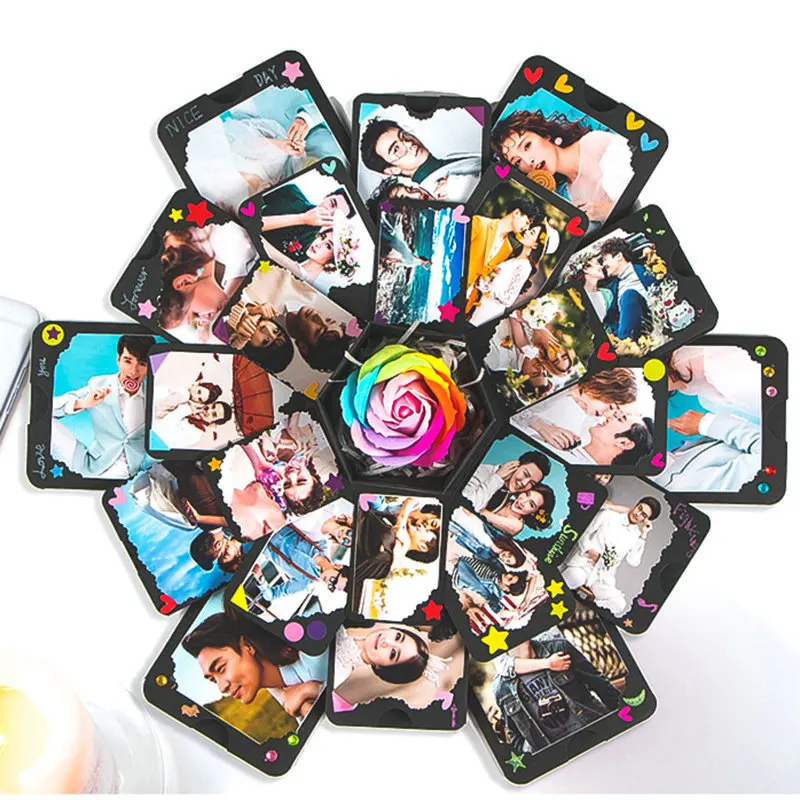 Фотоальбом для творчества взрывная Подарочная коробка хранения подарок на день