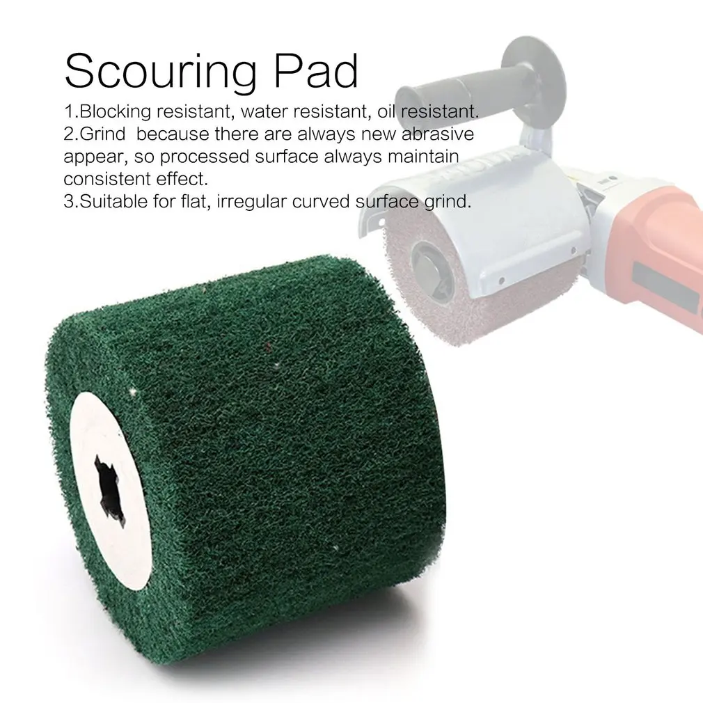 Нержавеющая сталь тяговое колесо Чистящая площадка круглое нейлоновое