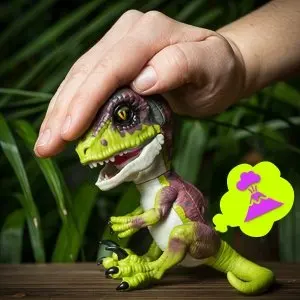 

Fingertip Dinosaur Electronic Pet Interactive Toy Domesticated Raptor Bruce Finger Dinosaur Kids Xmas Gift Toys for Children