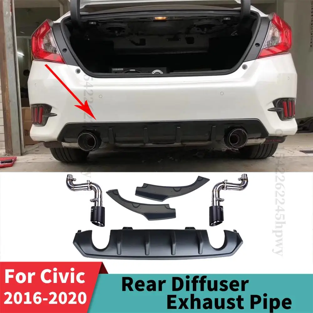 Диффузор для заднего бампера губа выхлопная труба настройка дефлектор украшение