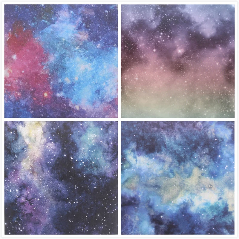 

KLJUYP 12 Sheets Starry Sky Scrapbooking Pads Paper Origami Art Background Paper Card Making DIY Scrapbook Paper Craft