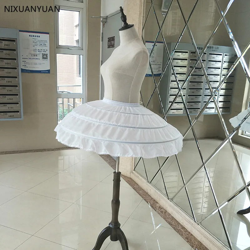 Оптовая продажа белые свадебные Подъюбники с 3 обручами для коротких платьев