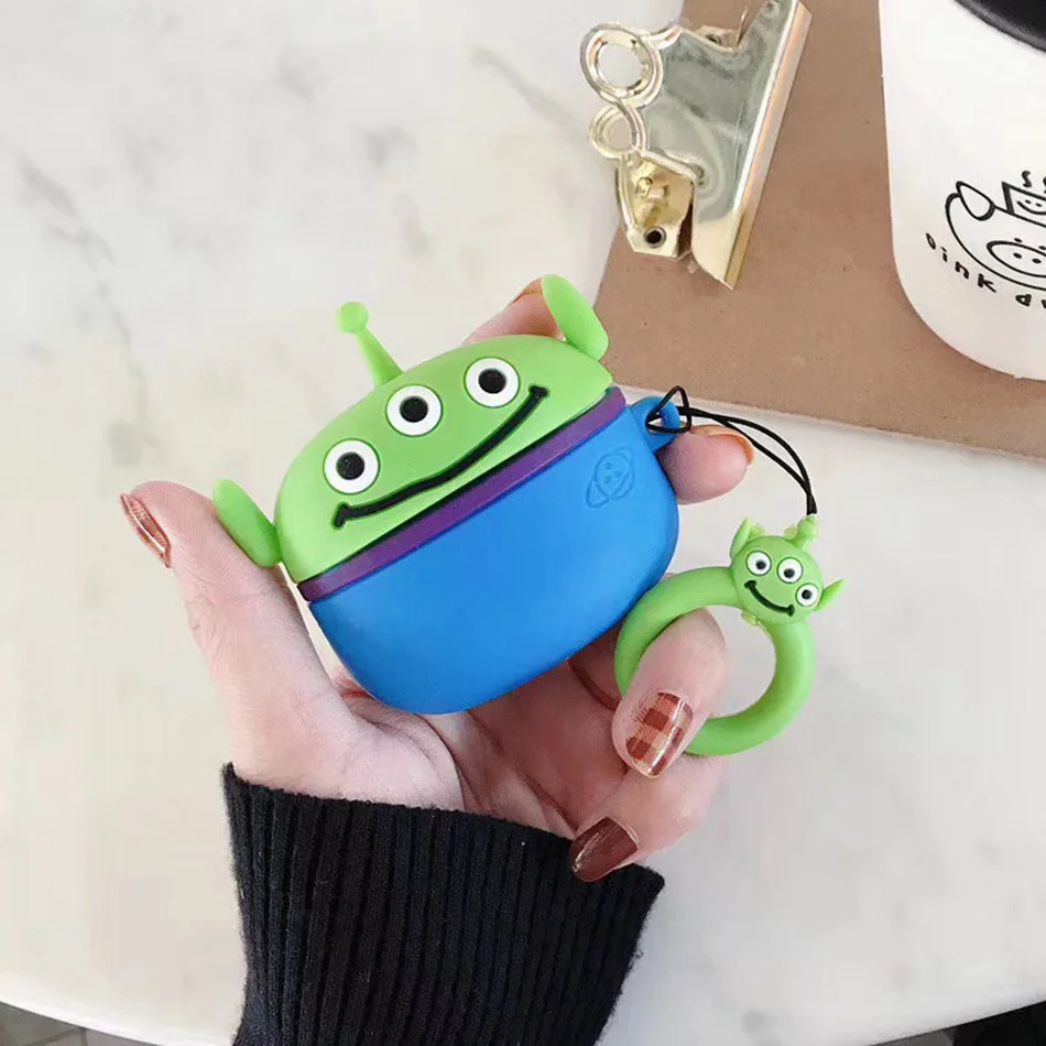 3D чехол для наушников Airpods Pro силиконовый милая лягушка Стич Мультяшные