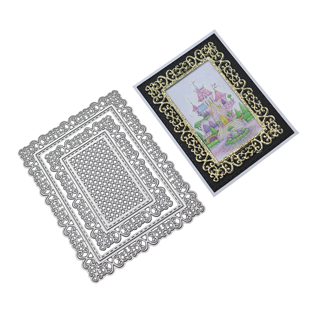 Прямоугольная рамка металла резки штампы Нож Форма для бордюра карточка