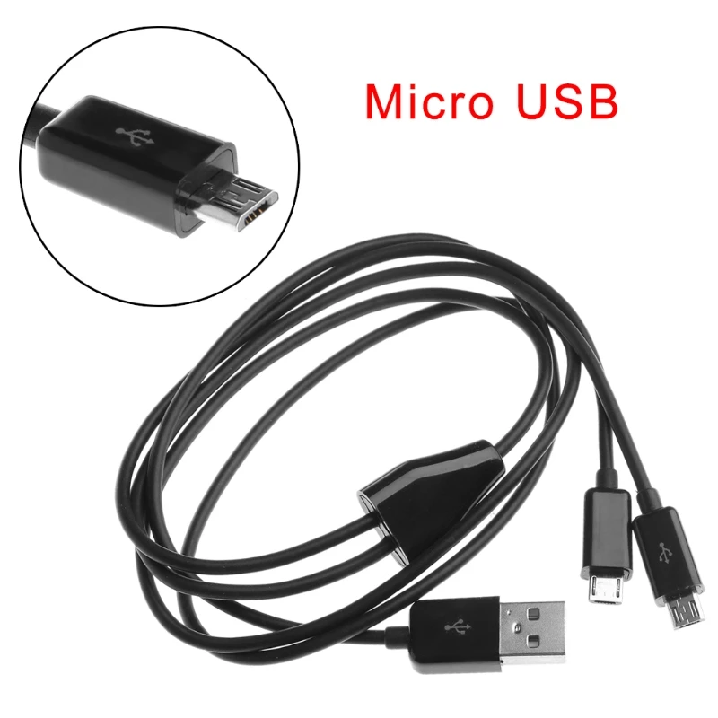 Портативный USB 2 0 Type A папа к двойному Micro сплиттер папа-папа Y кабель для зарядки и