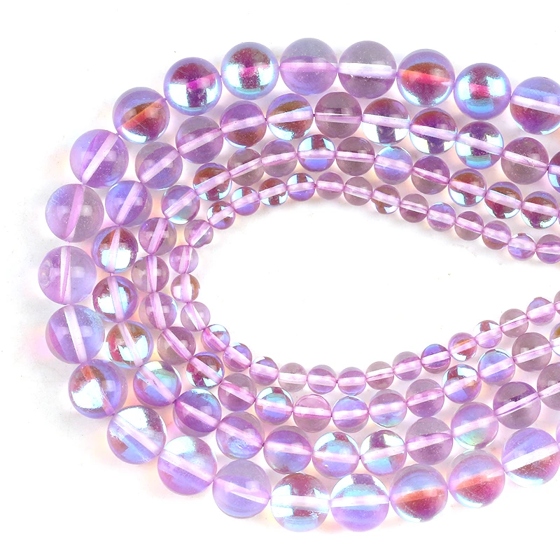 

Круглый светильник фиолетовый флэш кристалл стеклянная лунного камня из желтого золота с блестками свободные бусины 15''6/8/10/12 мм для самосто...