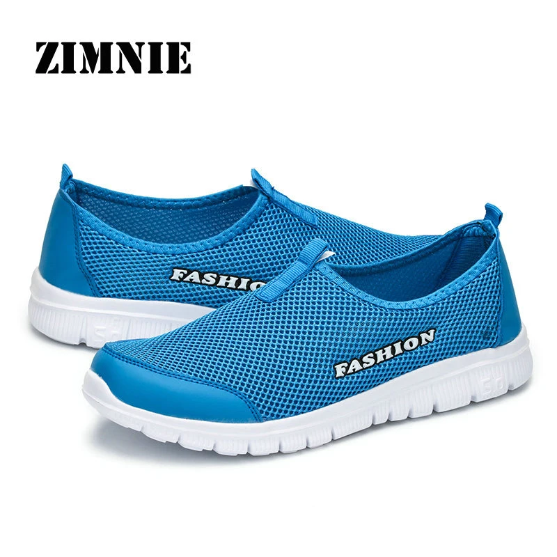 ZIMNIE Fashion Summer Style Shoes Men Casual Mesh Breathable Lightweight Comfortable Slip-on Plus Size 34-46 | Обувь