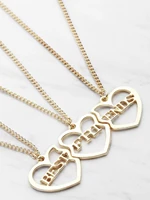 fashion 3 pieces set best friends broken heart pendant necklace women bbf friendship jewelry gift