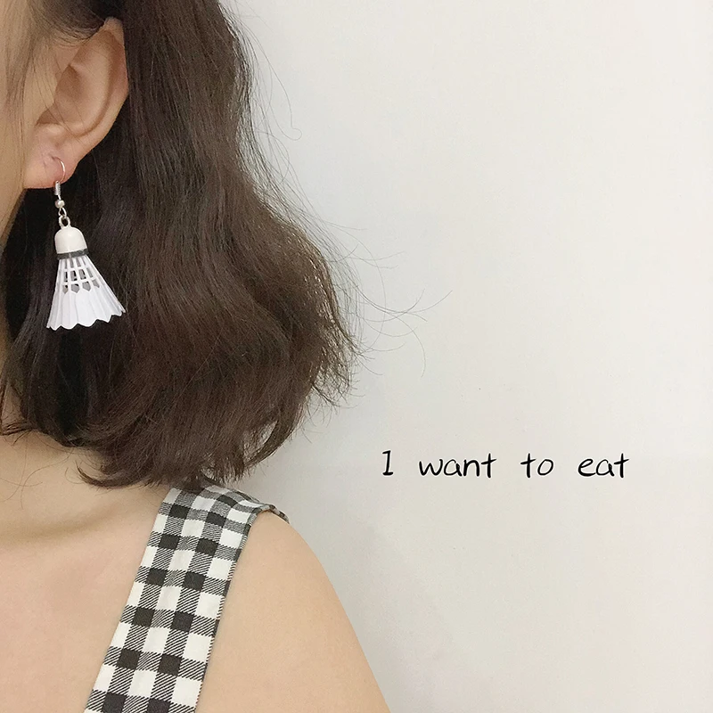

Cute Earrings For Women Kawaii Badminton Shape Graphic Earrings Punk Style Earrings For Women Personality Jewelry Gifts