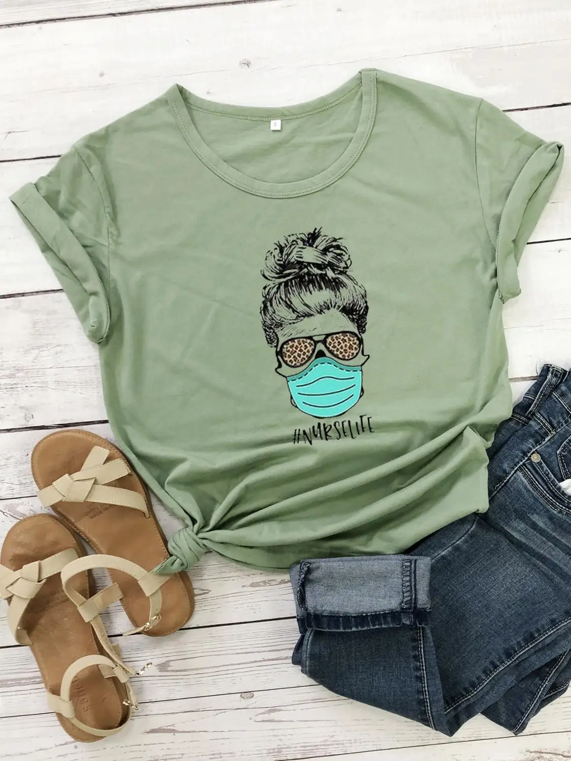 Цветной череп маска на лицо Медсестра Жизнь футболка готический панк Модные 100%