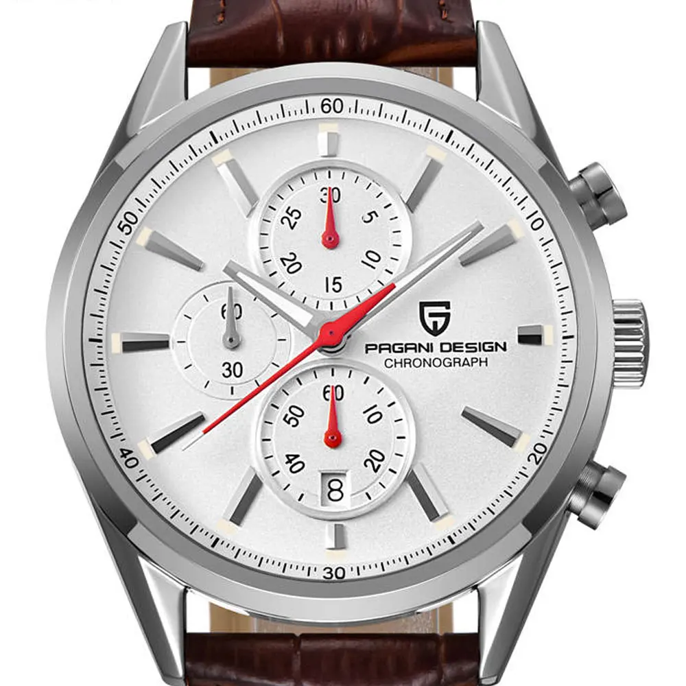 Мужские наручные часы Pagani дизайнерские светящиеся с циферблатом 46 мм