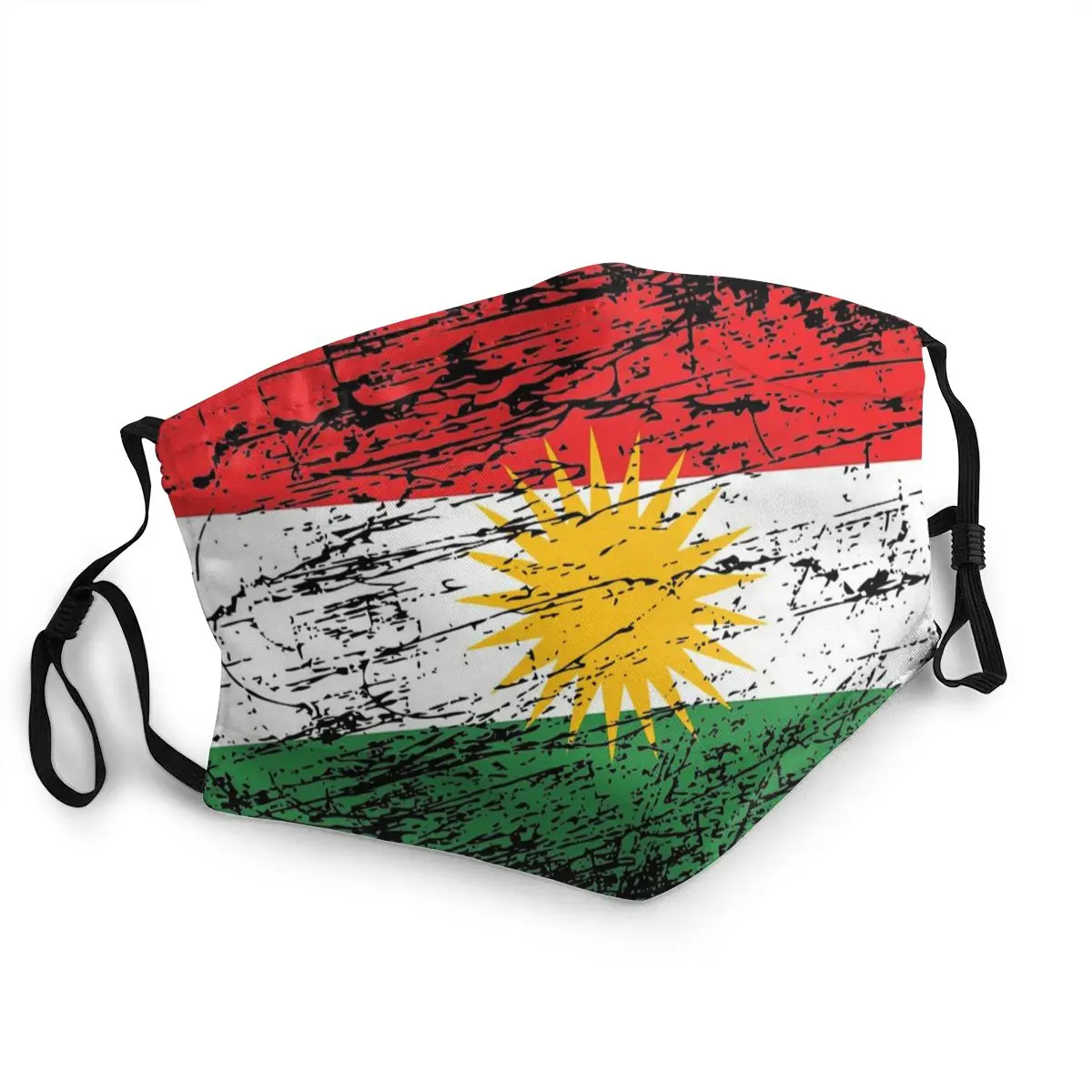 

Многоразовая маска для лица Kurdistan с курдским флагом, пылезащитный респиратор