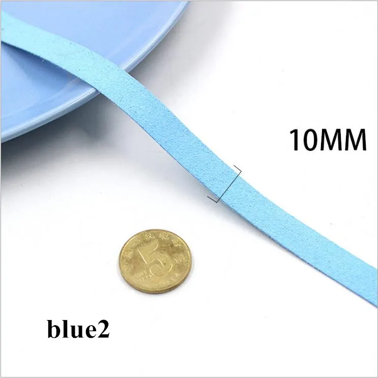 blue 2 20 м веревка из искусственной кожи 10 мм Тонкий замшевый шнур/кружево/лента DIY стринги ювелирные изделия ожерелье браслет толщина 0,7 мм - Цвет: blue 2