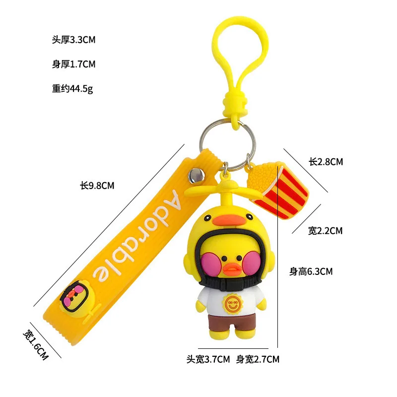 Мультяшные аниме животные 3D кукла брелок милая желтая утка Пингвин обезьяна ежик