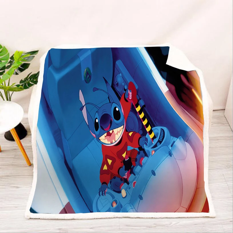 Одеяло из шерпы с 3D принтом Lilo & Stitch постельное белье Thows для путешествий