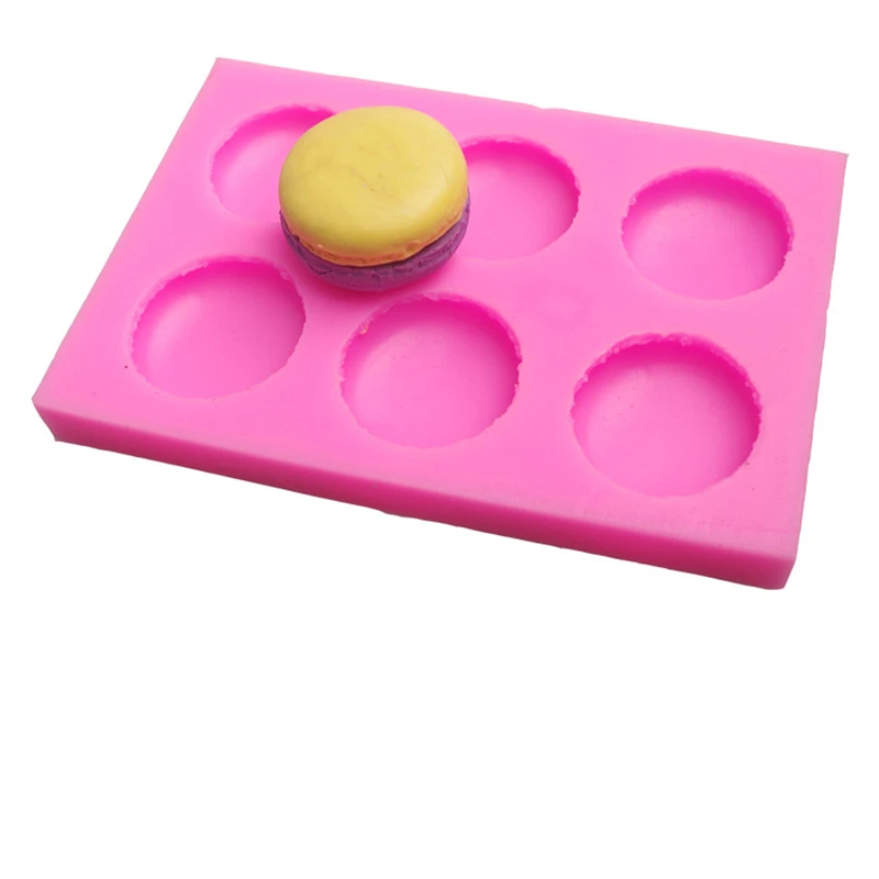 

6 Holes Macaron Silicone Mold Fondant Mold Cake Decorating Tools Chocolate Mold