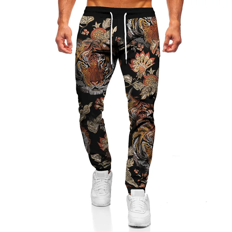 

Spring and Autumn New 3D Printing Tiger Men's Sports Pants Fashion Casual Pants Outdoor Jogging Pants S-6XL Streetwear